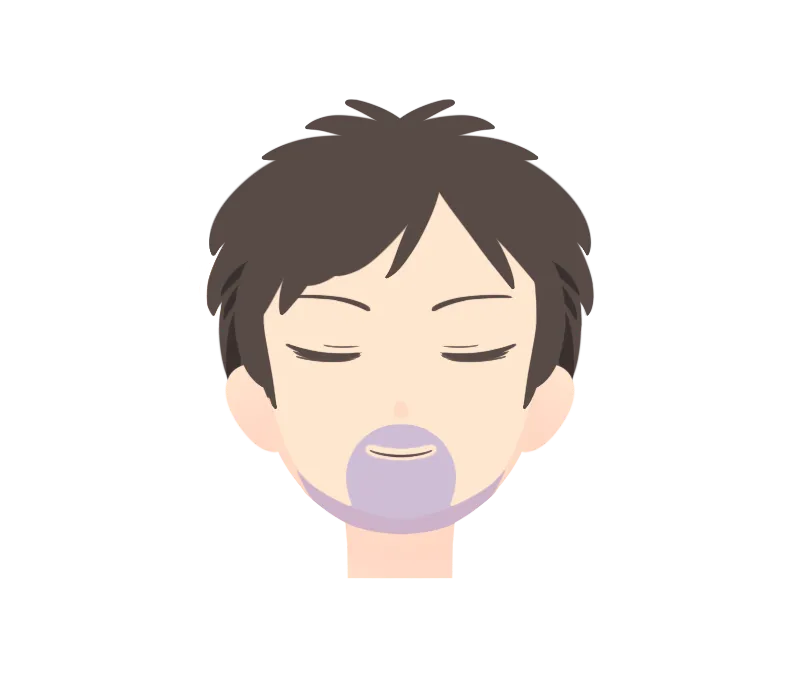 イラスト：ヒゲ（鼻下＋アゴ＋アゴ下）