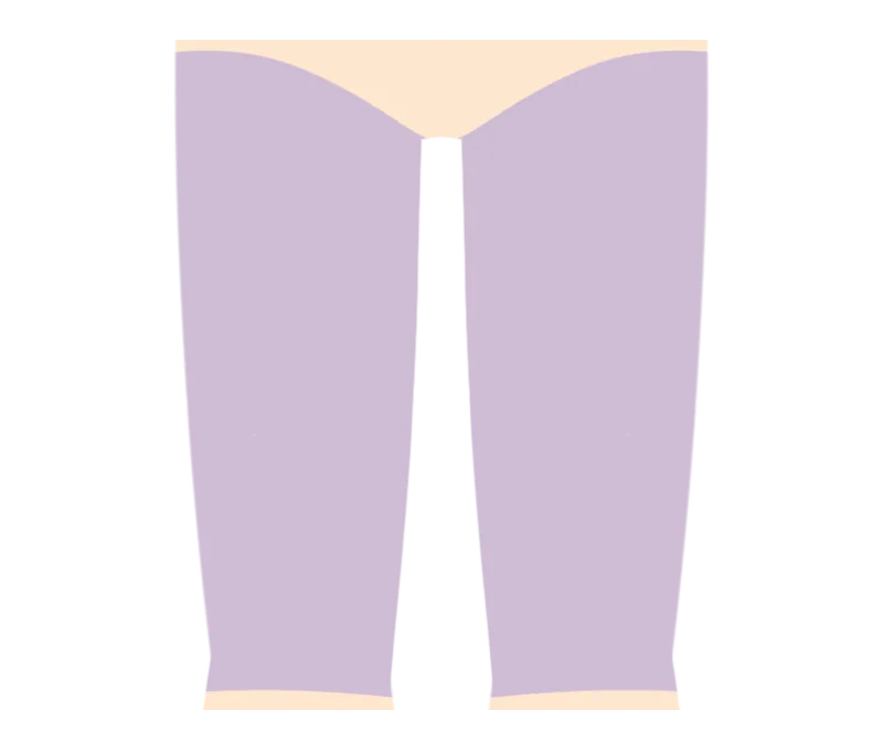イラスト：両膝上（両太もも）