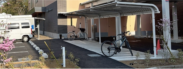 新町クリニック敷地内駐輪所